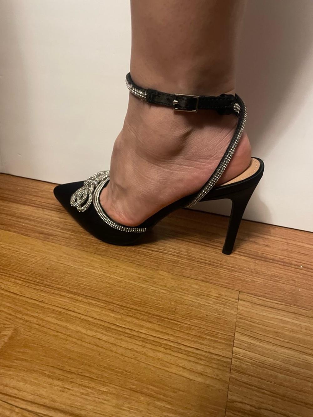 BCBGeneration Black Heels with Silver Accents - Picture 6 of 6